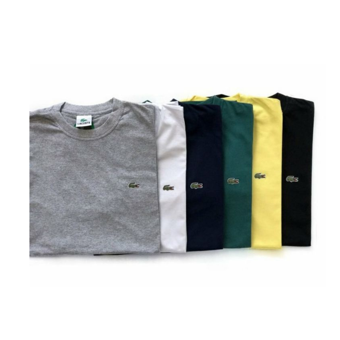 5 POLO + 5 BASICAS LACOSTE (10 CAMISETAS) (100% Piquet POLO e 100% algodão BÁSICA - cores variadas)