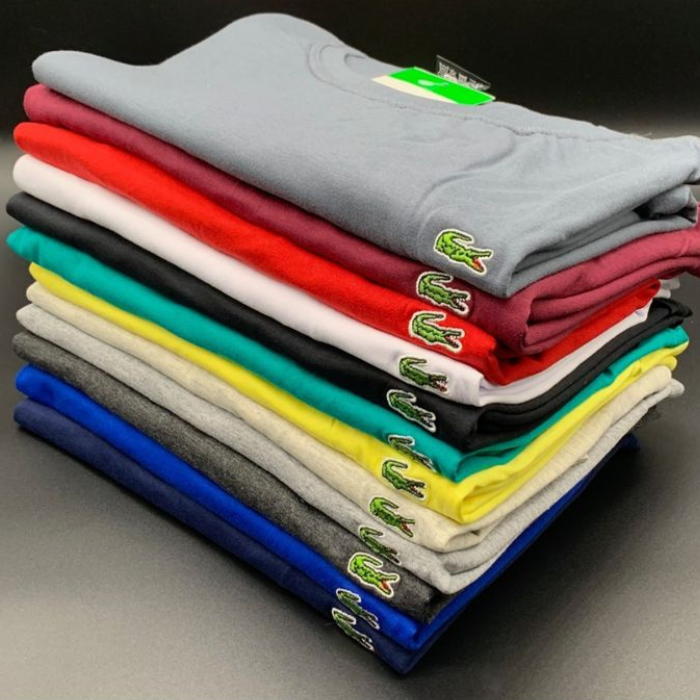 5 POLO + 5 BASICAS LACOSTE (10 CAMISETAS) (100% Piquet POLO e 100% algodão BÁSICA - cores variadas)